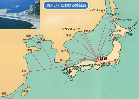 東アジアにおける敦賀港